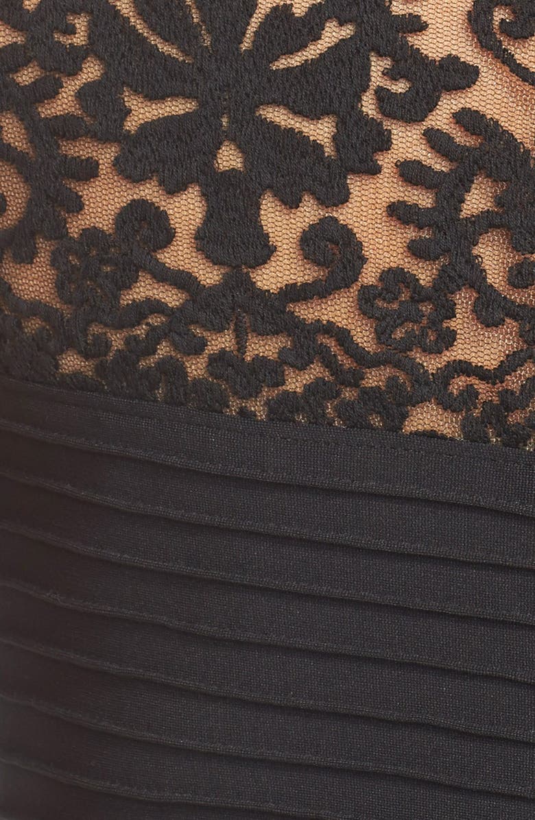 Tadashi Shoji Illusion Lace & Jersey Gown, Alternate, color,