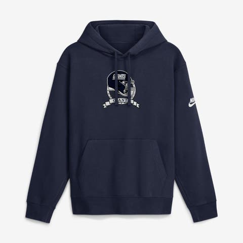 Men's Nike  Navy New York Giants Short Pass Rewind Club Fleece Hoodie