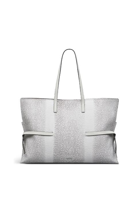 Fleet Street | Faux Lizard Large Open Top Shoulder Bag