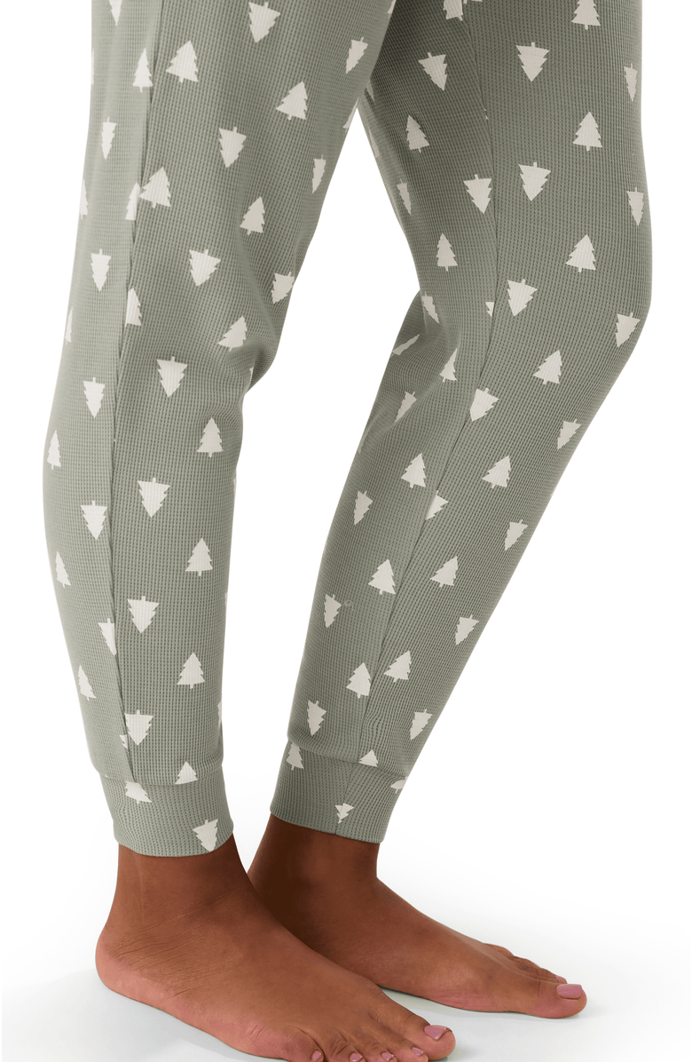 Kindred Bravely Waffle Maternity & Nursing Lounge Set, Alternate, color, Sage Trees