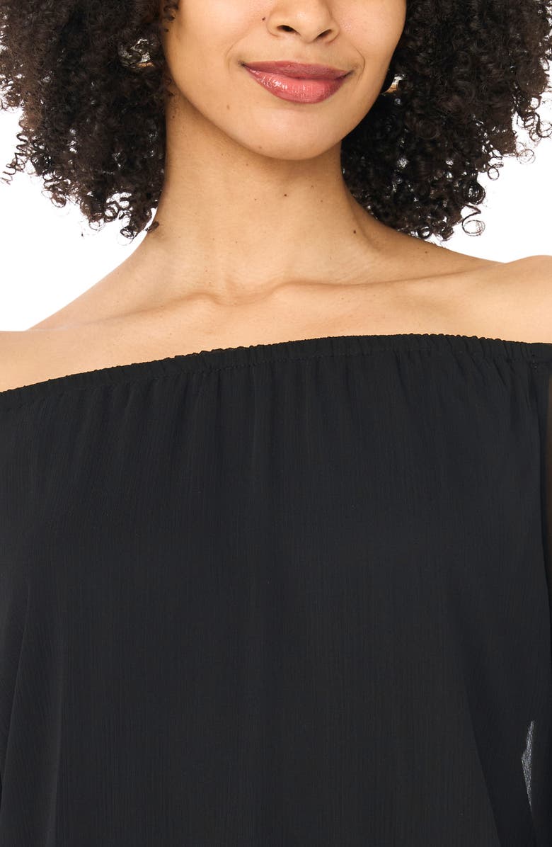 Vince Camuto Off the Shoulder Top, Alternate, color, Rich Black