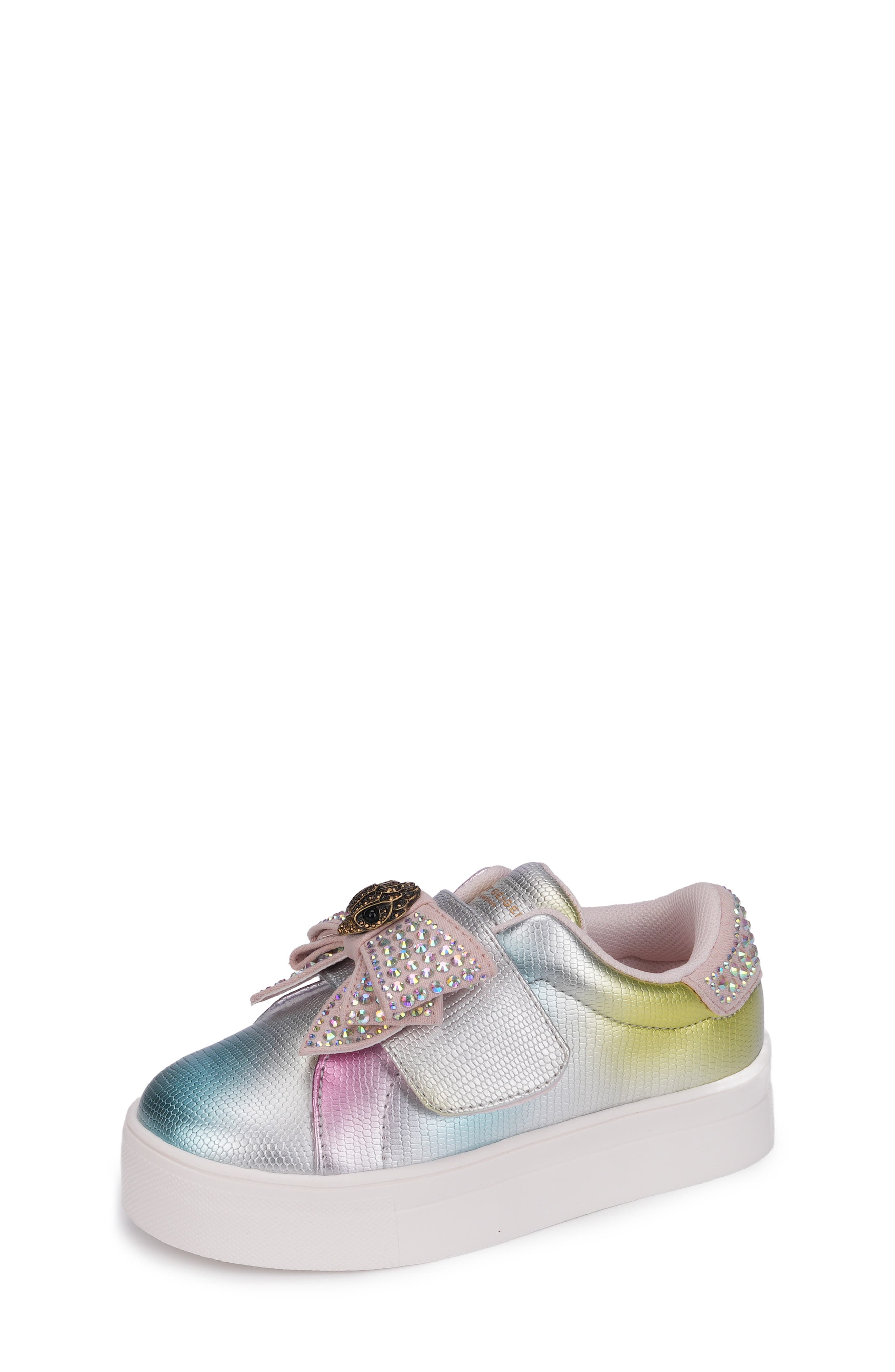 Kids' Mini Laney Bow Sneaker, Alternate, color, PINK/ IRIDESCENT