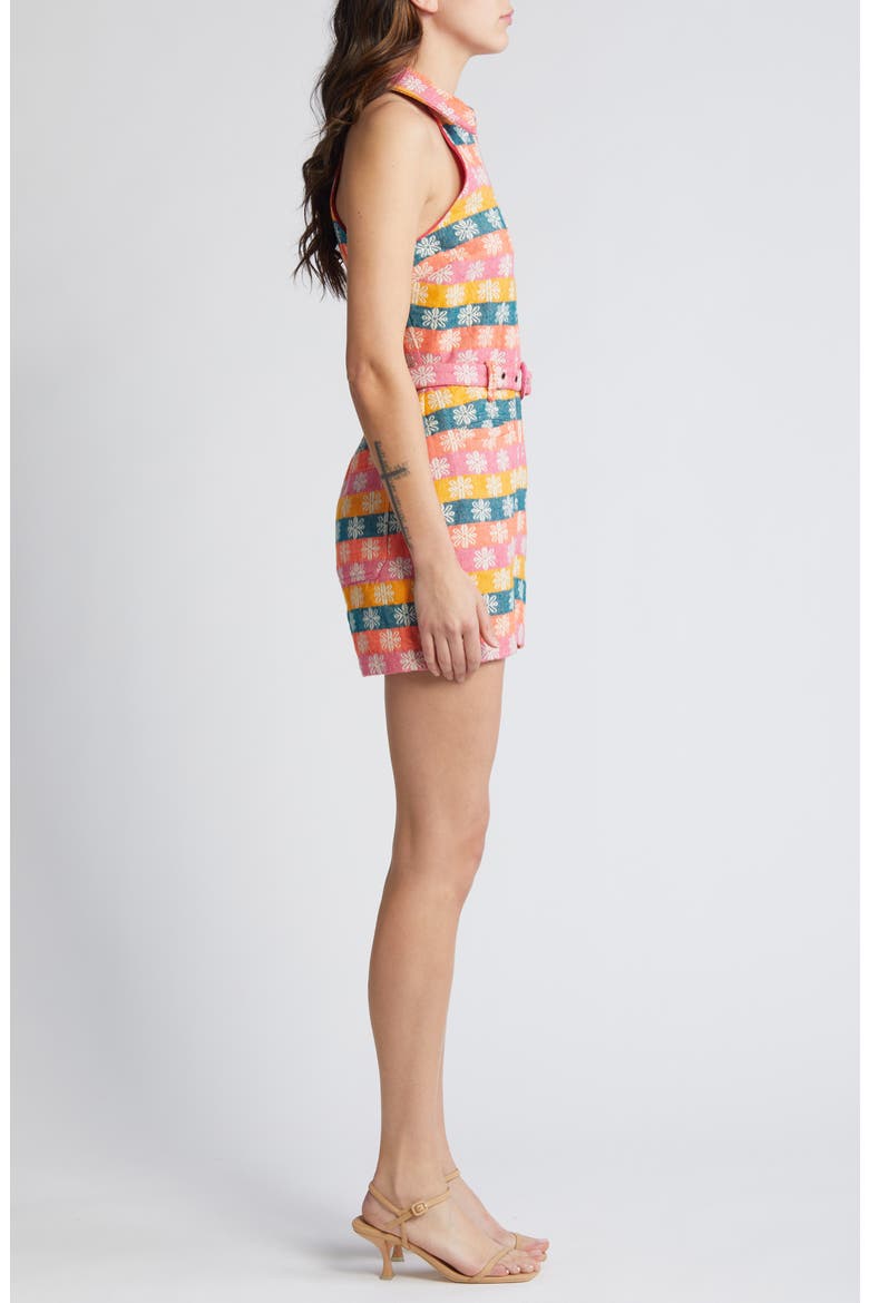 Valentine Floral Stripe Cotton Romper, Alternate, color, FRUIT PUNCH