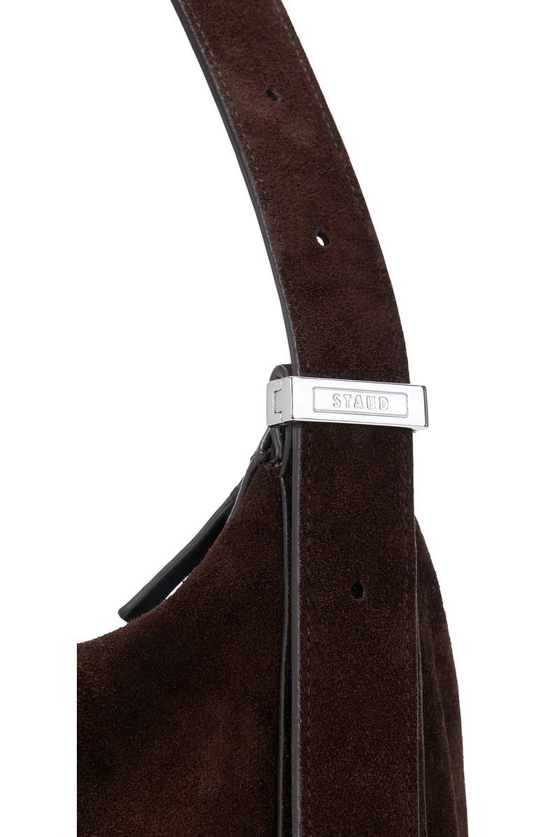 STAUD Large Demy Suede Hobo Bag, Alternate, color,
