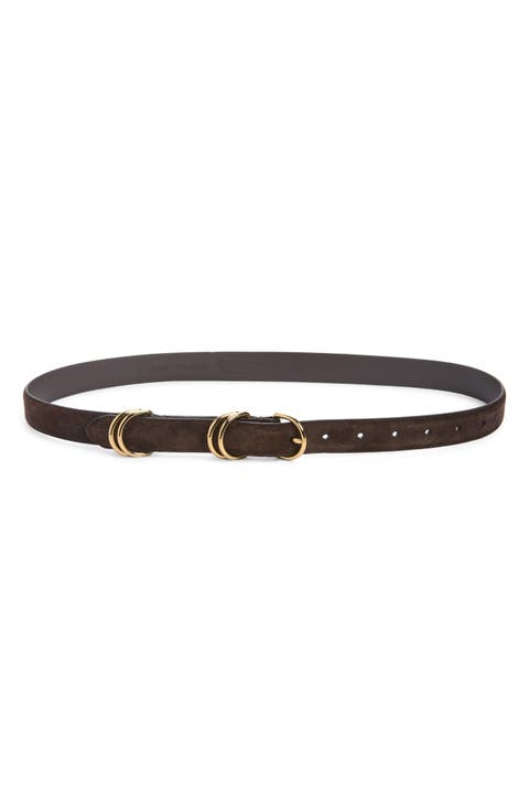 Jodi Suede Double D-Ring Belt