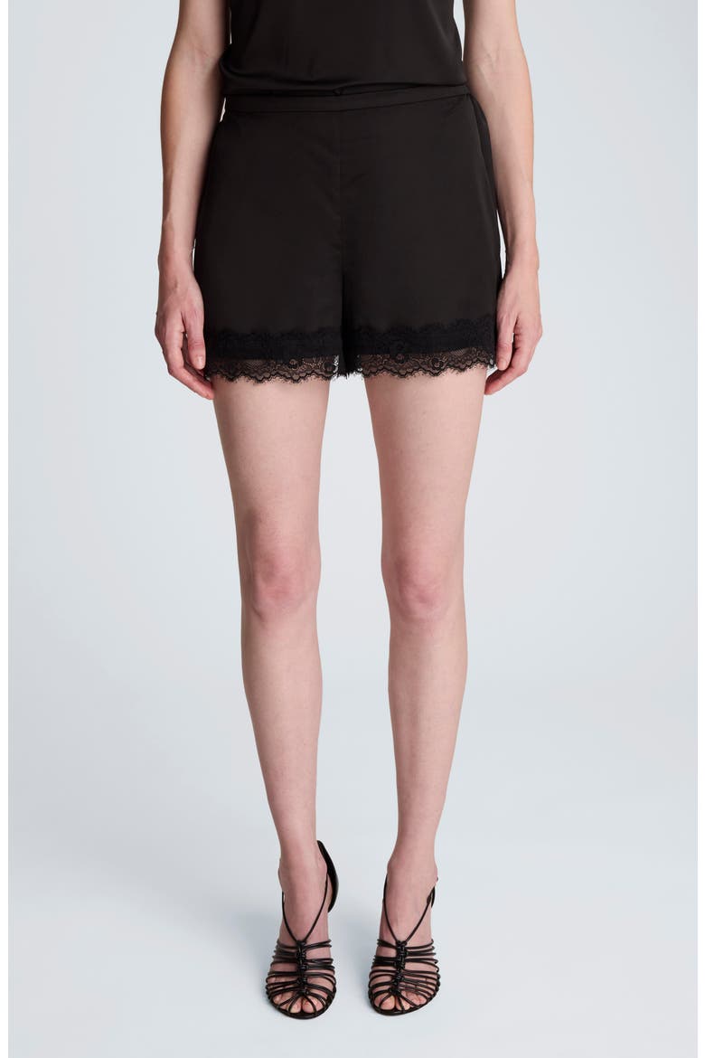 Tonal Lace Shorts, Main, color, BLACK