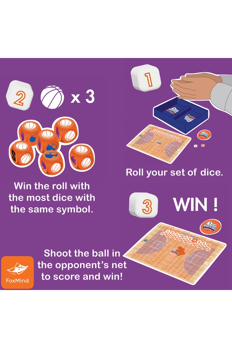 Sports Dice Basketball Fun Family Game, Alternate, color, Multicolored