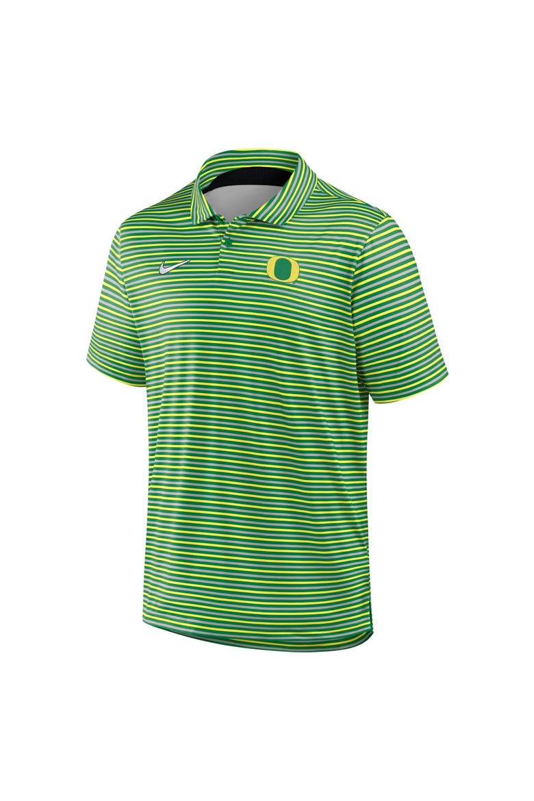 Men's Nike Green Oregon Ducks 2025 Coaches Premium Tour Stripe Dri-FIT Polo, Alternate, color, Green