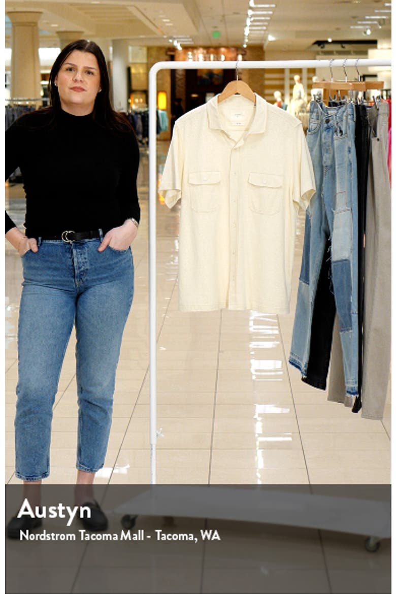 Hemp & Cotton Knit Short Sleeve Button-Up Shirt video