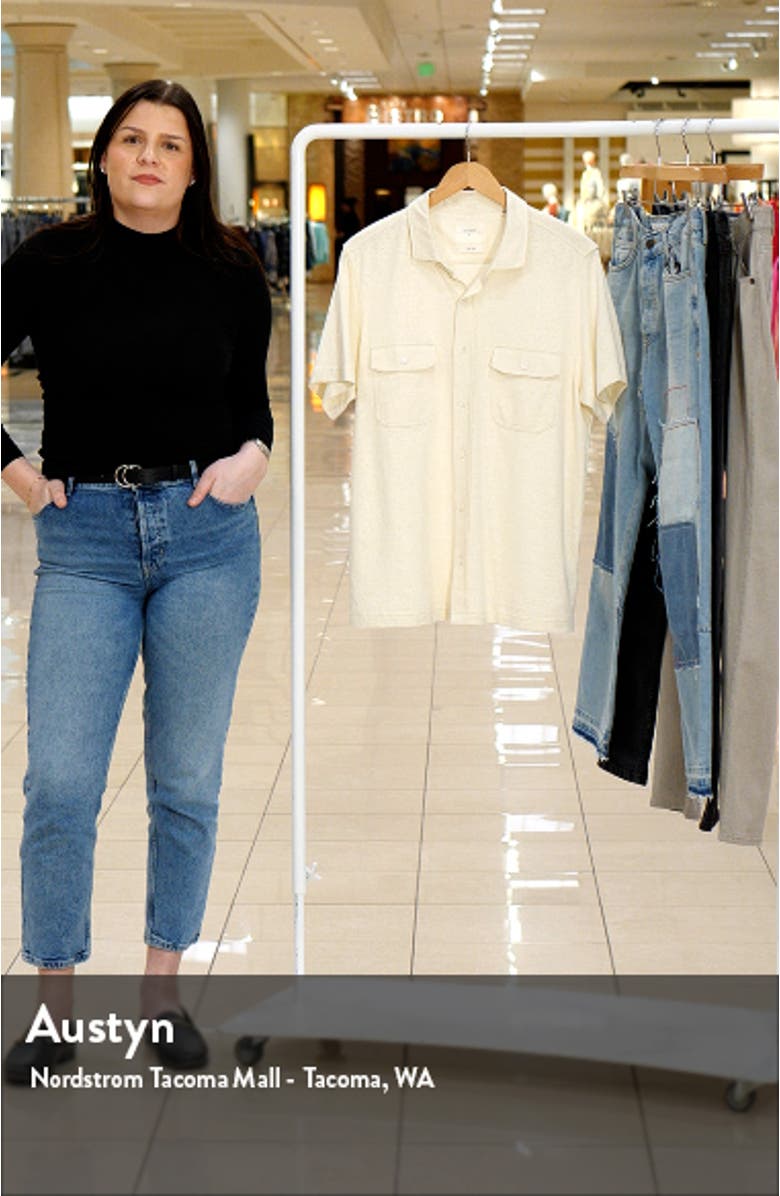 Hemp & Cotton Knit Short Sleeve Button-Up Shirt, sales video thumbnail