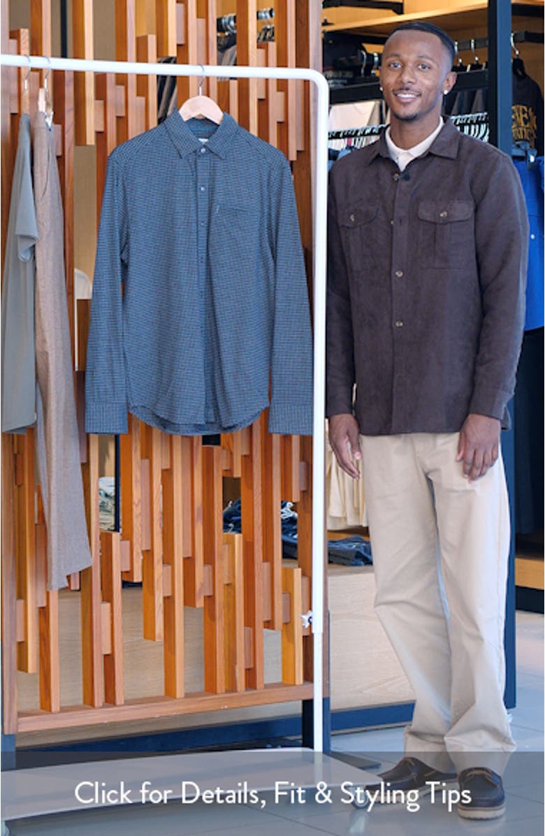 San Sebastian Microcheck IslandZone<sup>®</sup> Button-Up Shirt, sales video thumbnail