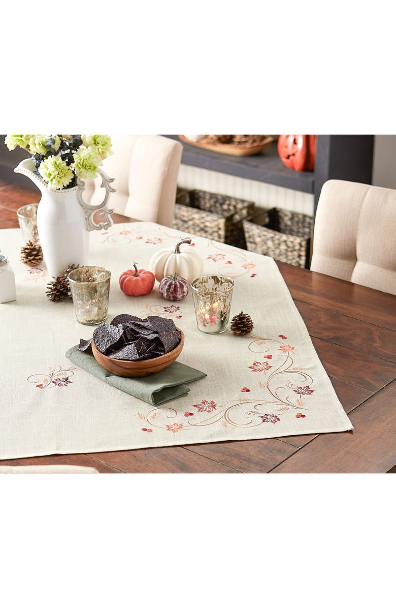 Design Imports Autumn Wheat Square Table Topper, Alternate, color, Autumn Wheat
