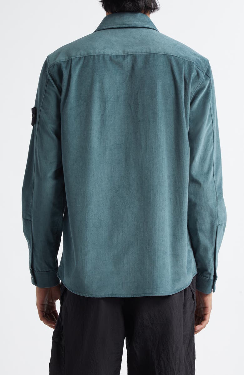 Stone Island Compass Logo Patch Corduroy Overshirt, Alternate, color, 