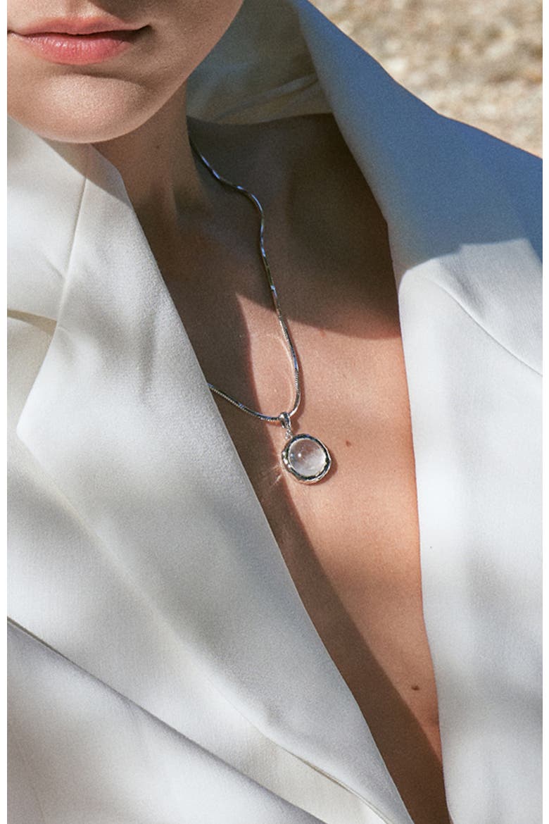 Aeolian Whispers Pendant Necklace, Alternate, color, Sliver & Crystal Clear