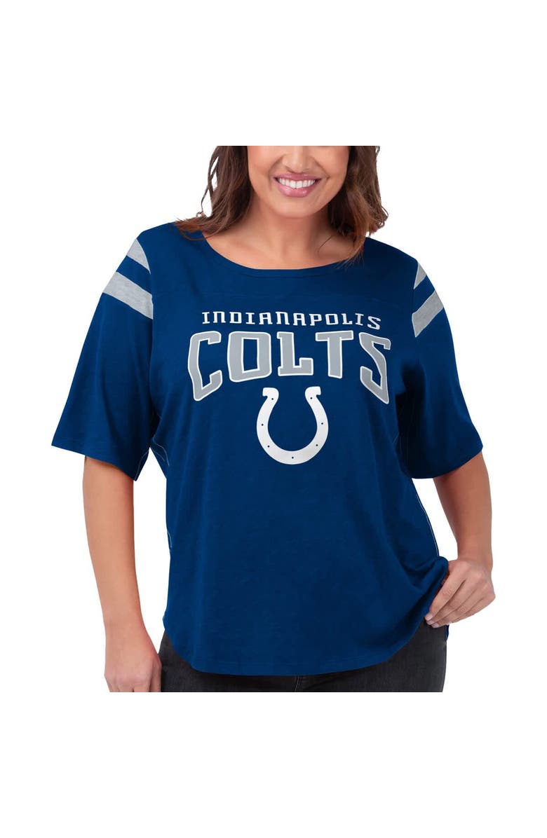G-III 4HER BY CARL BANKS Women's G-III 4Her by Carl Banks Royal Indianapolis Colts Plus Size Linebacker T-Shirt, Alternate, color, Royal