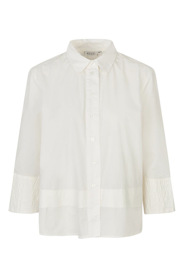 MaIanela 3/4 Sleeve Shirt, Alternate, color, Jet Stream