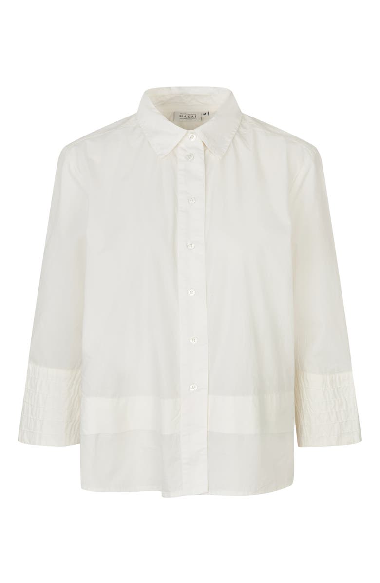 Masai Copenhagen MaIanela 3/4 Sleeve Shirt, Alternate, color, Jet Stream