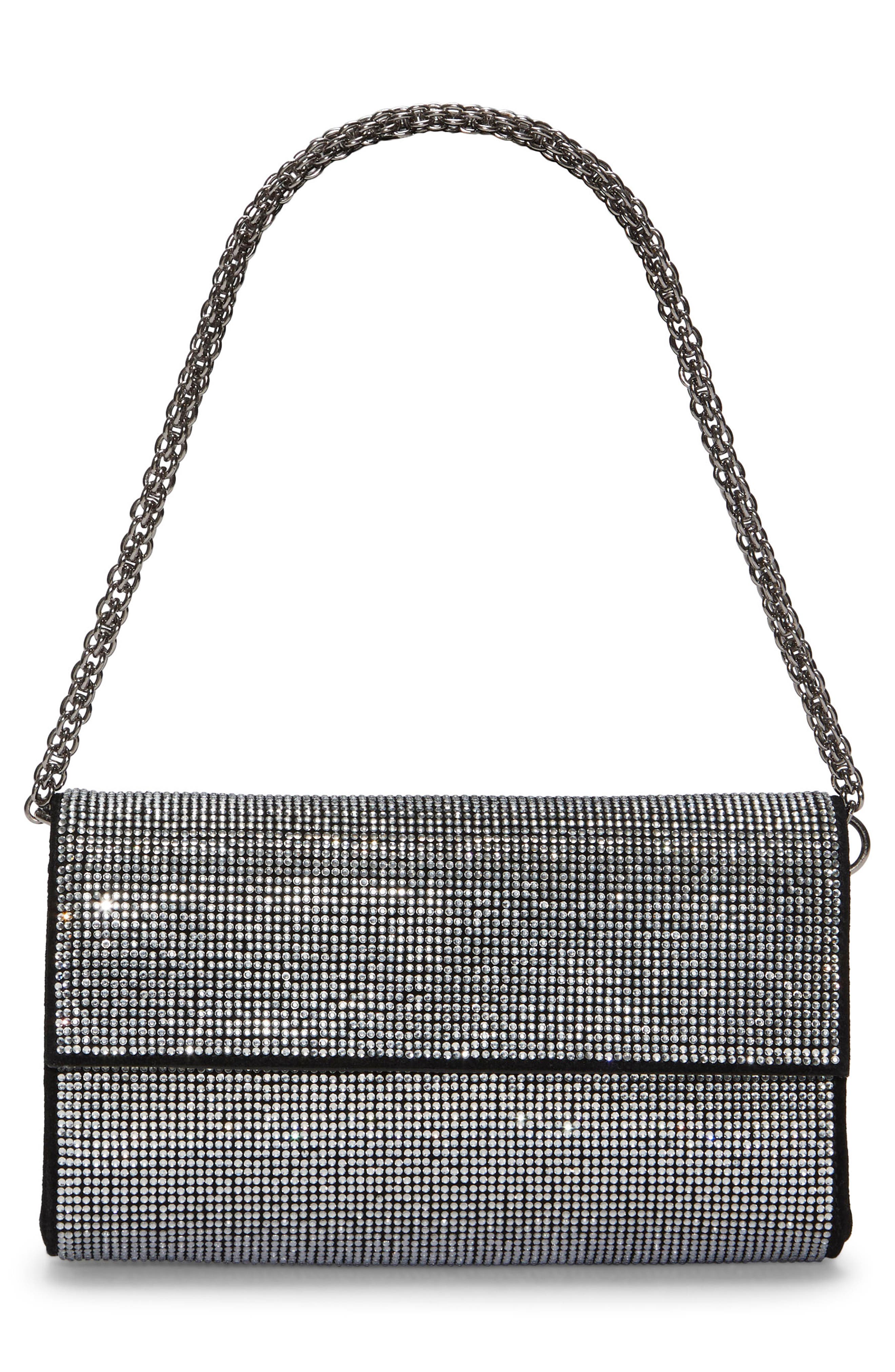 Vince Camuto Katey Embellished Suede Clutch, Alternate, color, 