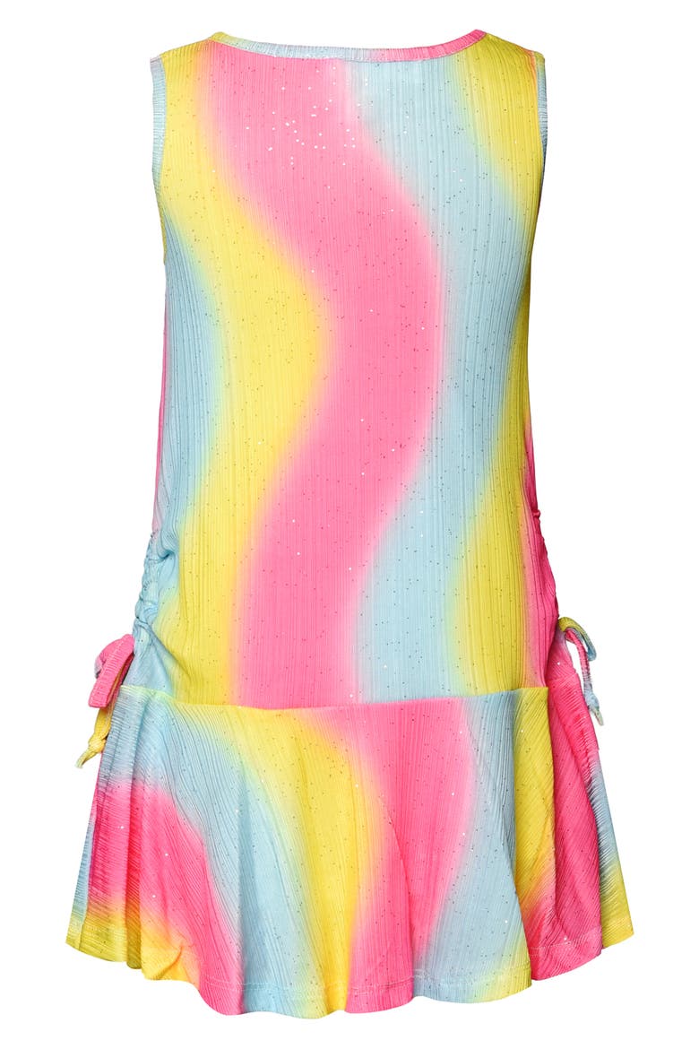 Kids' Rainbow Drop Waist Dress, Alternate, color, PINK MULTI
