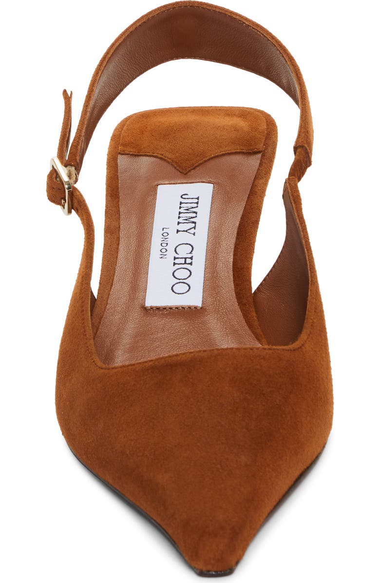 Jimmy Choo Amel Slingback Kitten Heel Pump, Alternate, color, Tan/ Tortoise