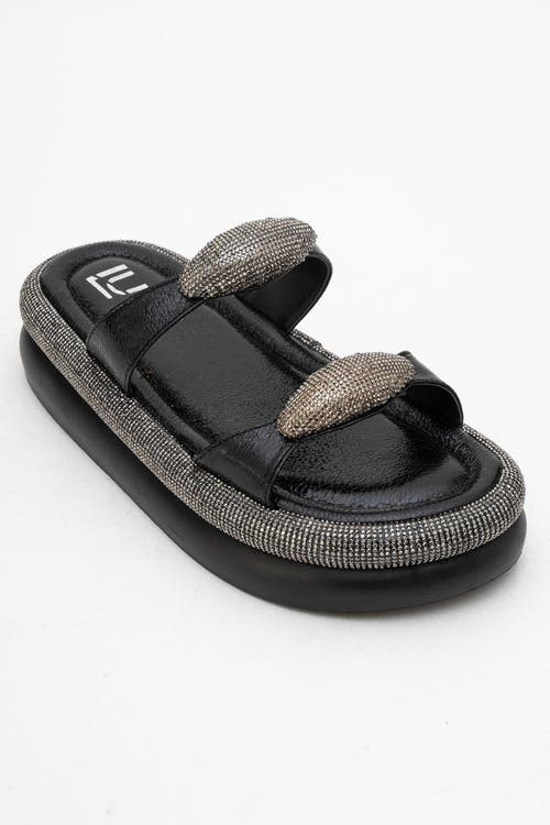 Prologue Shoes Finery Embellished Platform Slide In Black