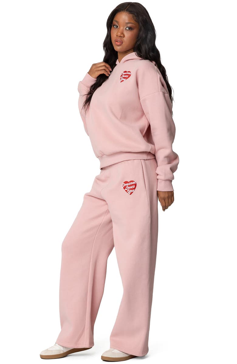 EDIKTED Someone Love You Sweatpants, Alternate, color, Pink