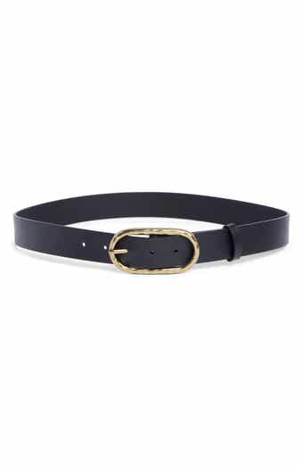 Oval Textured Buckle Belt