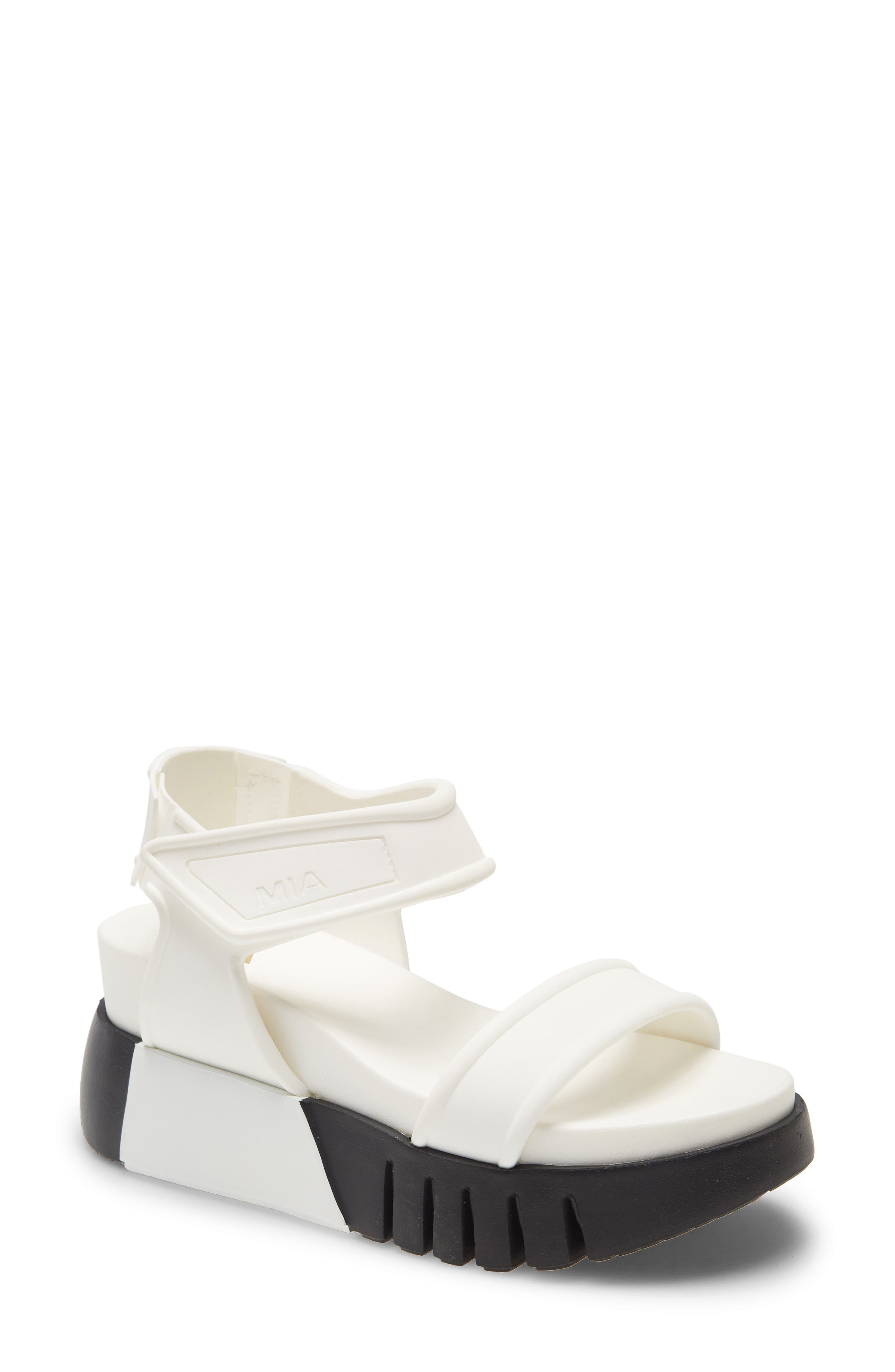Zita Platform Wedge Sandal, Main, color, WHITE RUBBER