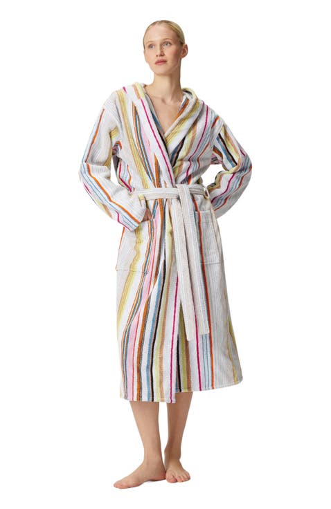 Moonshadow Cotton Terry Bathrobe With Lurex