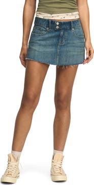 Lucky Brand Micro Denim Miniskirt