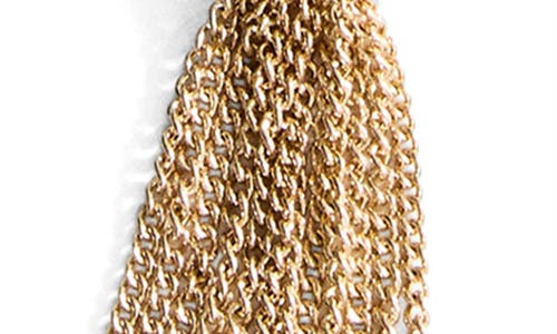 Mango Fringed Bead Necklace In Gold