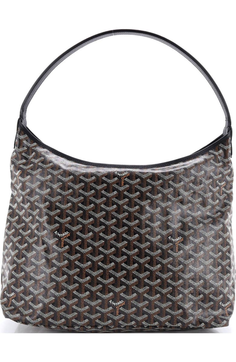 Pre-Owned Goyard Boheme Hobo Coated Canvas, Alternate, color, Black