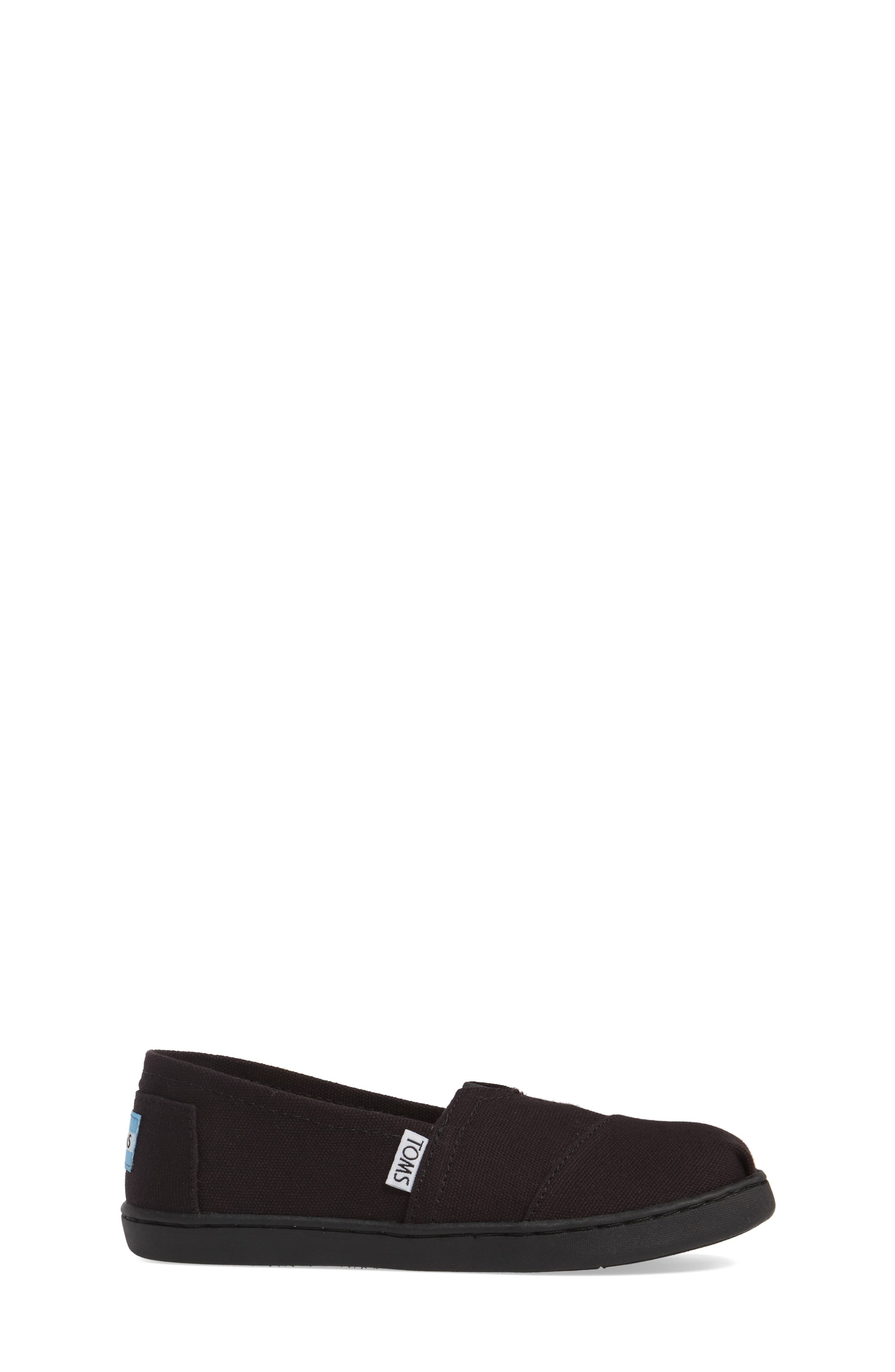 TOMS Kids' Alpargata Slip-On, Alternate, color, Black Canvas