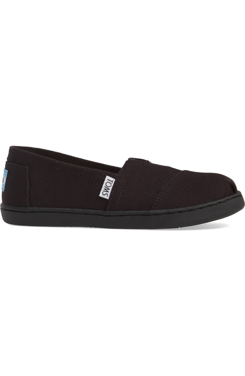 TOMS Kids' Alpargata Slip-On, Alternate, color, Black Canvas