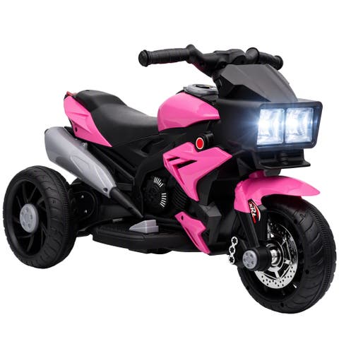 6V Kids Electric Motorcycle, Dirt Bike Style, Music, Horn, Headlights