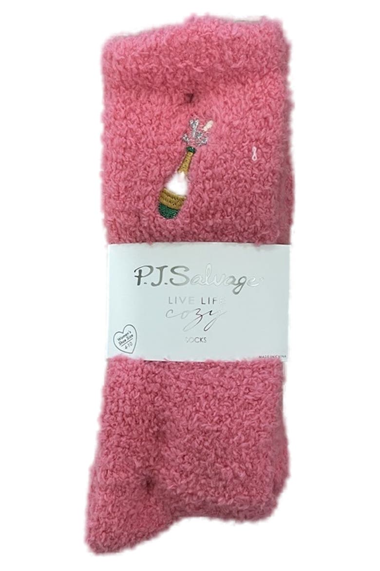 2-Pack Cozy Crew Socks, Alternate, color, PINK