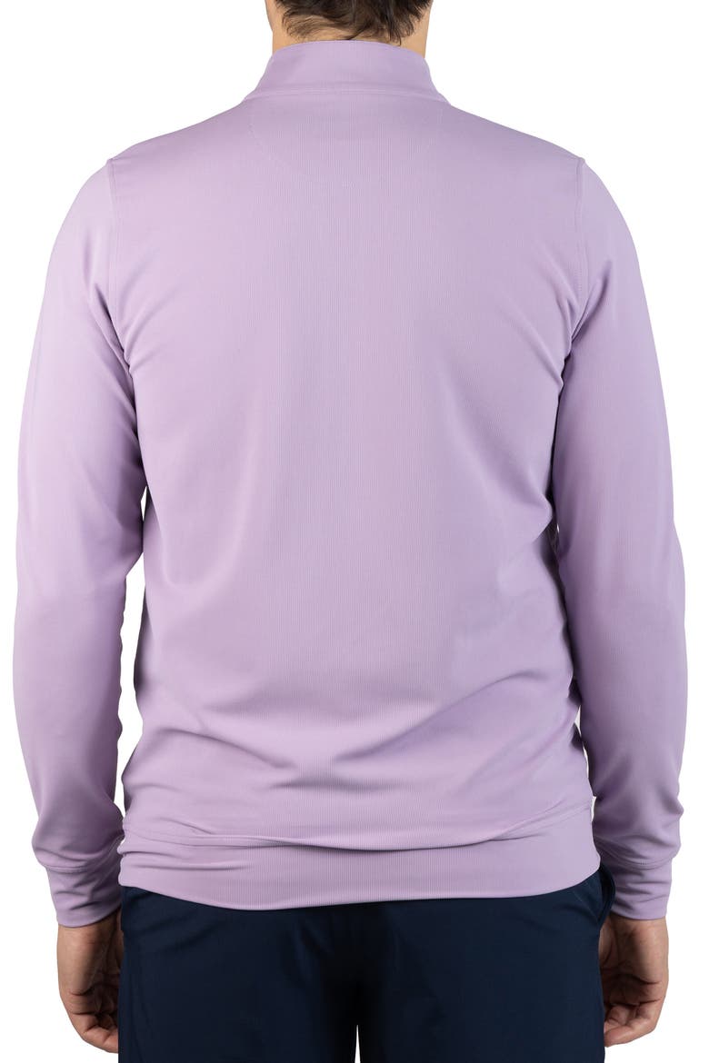 Micro Grid Quarter Zip Performance Pullover, Alternate, color, BLUSH LAVENDER