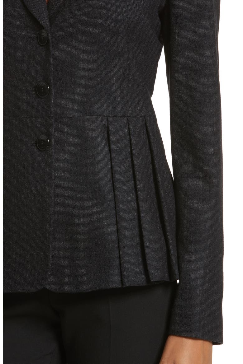 Armani Jeans Side Pleat Blazer, Alternate, color, CHARCOAL