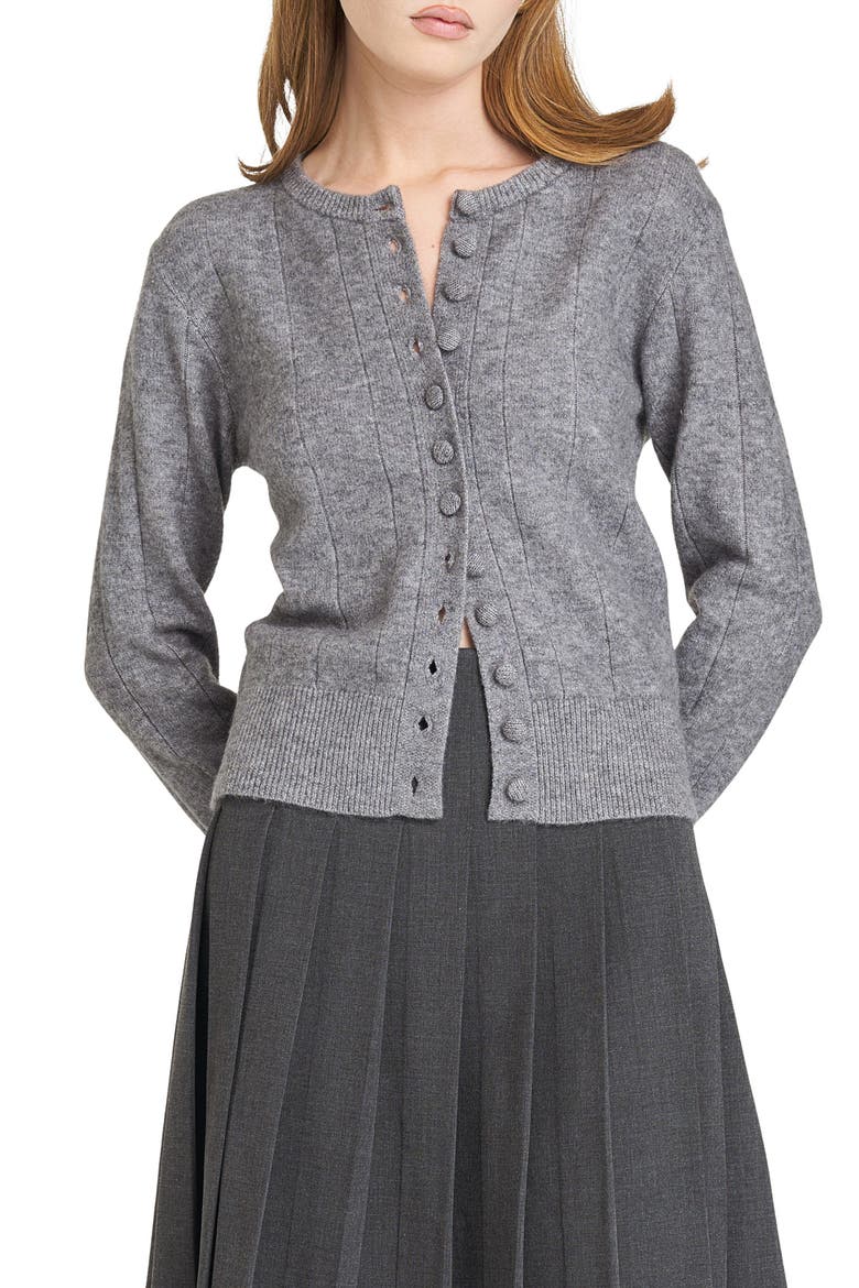 Cassie Cardigan, Main, color, HEATHER GREY
