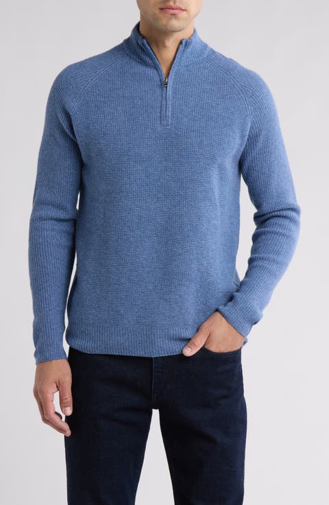 Stark Merino Wool Quarter Zip Sweater