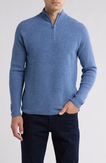 RAILS RAILS STARK MERINO WOOL QUARTER ZIP SWEATER