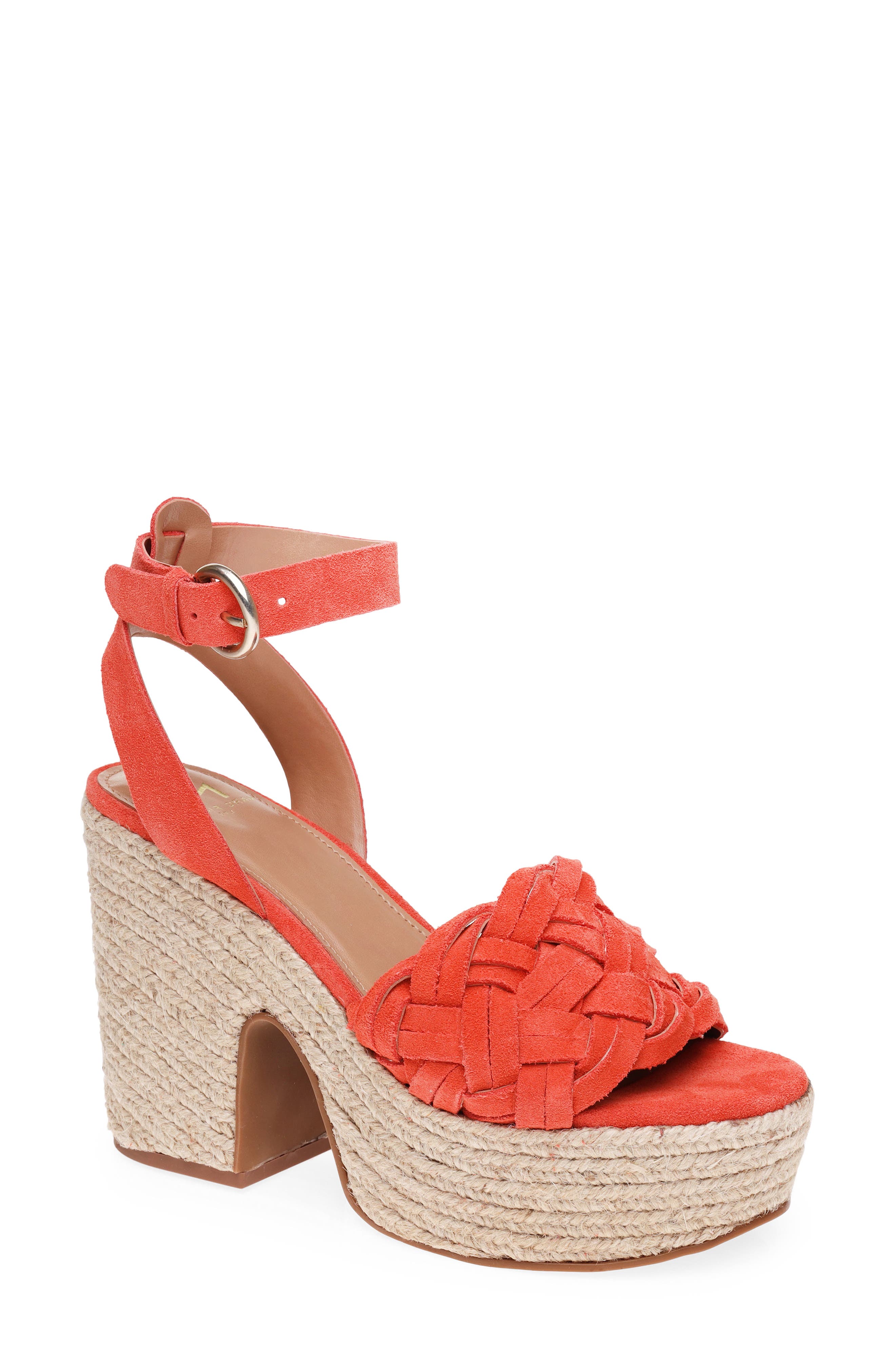 Odilia Espadrille Platform Sandal, Main, color, MEDIUM RED