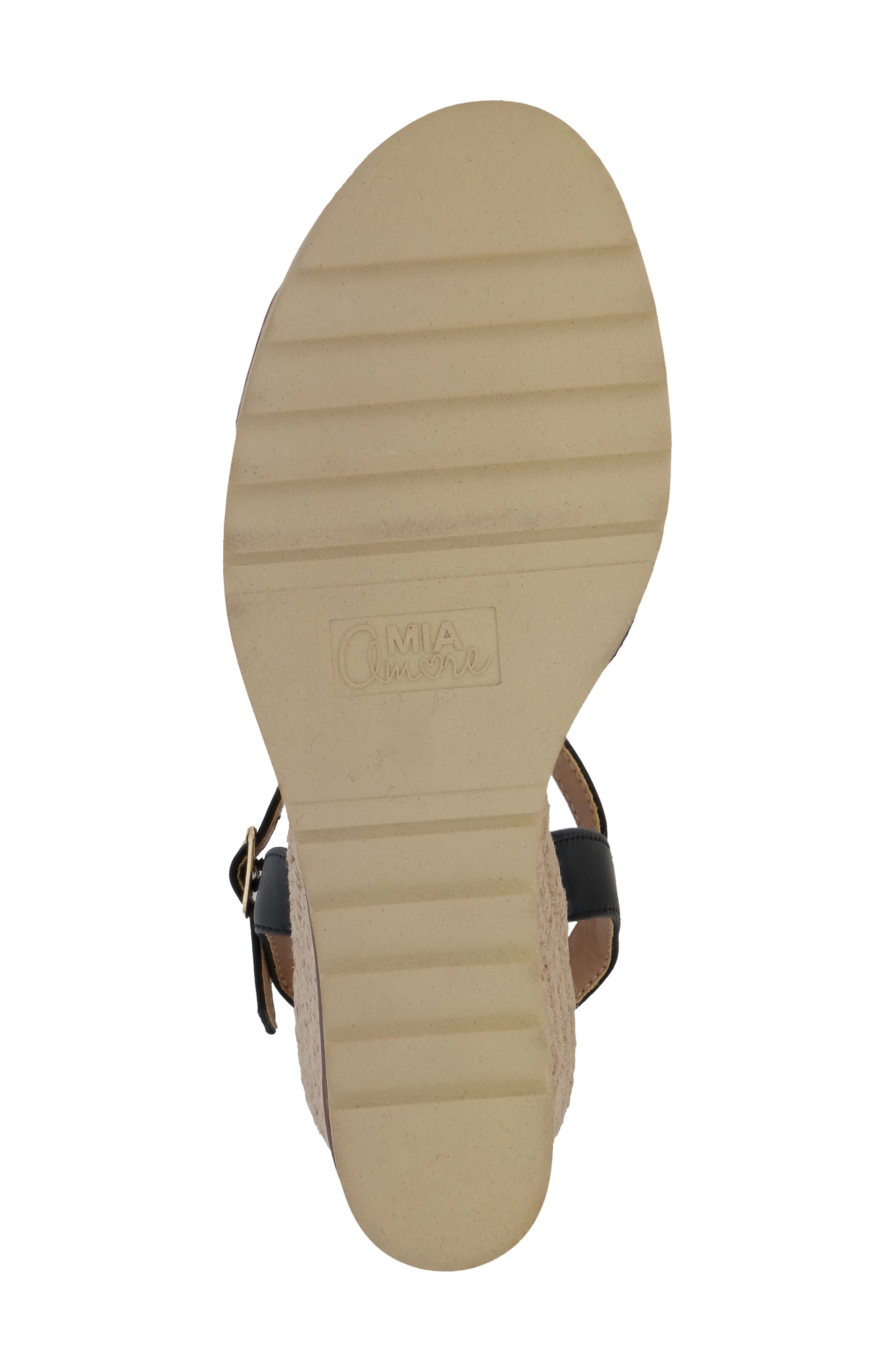 MIA AMORE Allisha Espadrille Wedge Sandal, Alternate, color, Black