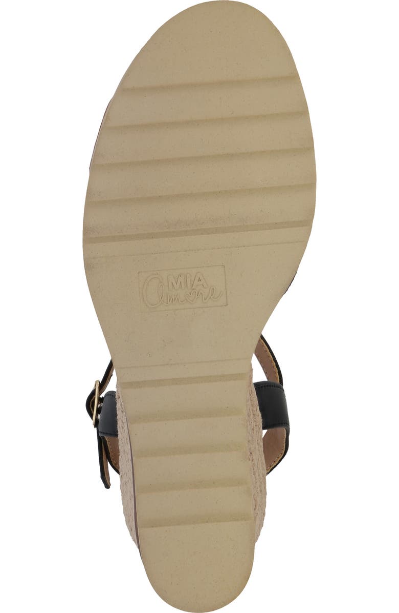 MIA AMORE Allisha Espadrille Wedge Sandal, Alternate, color, Black