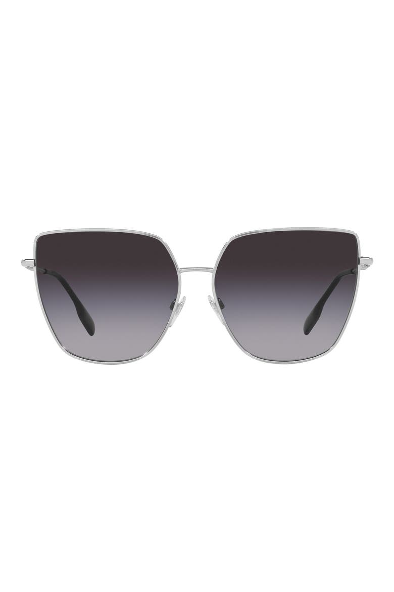 Alexis 61mm Gradient Irregular Sunglasses, Main, color, GREY FLASH