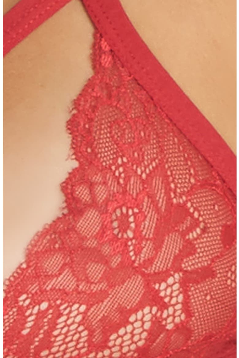 Intimates Lucy Bralette, Alternate, color, LOLLIPOP RED