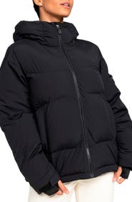 Roxy Alofted Water Resistant Hooded Puffer Jacket