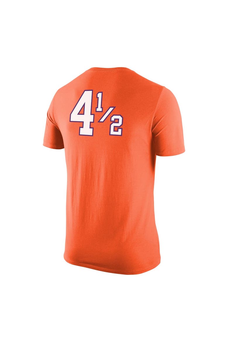 Men's Nike Orange Clemson Tigers Disney+ #4½ Player T-Shirt, Alternate, color, Orange