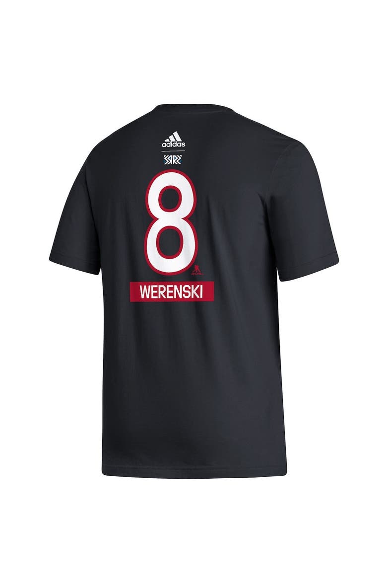 Men's adidas Zach Werenski Black Columbus Blue Jackets Reverse Retro 2.0 Name & Number T-Shirt, Alternate, color, Black