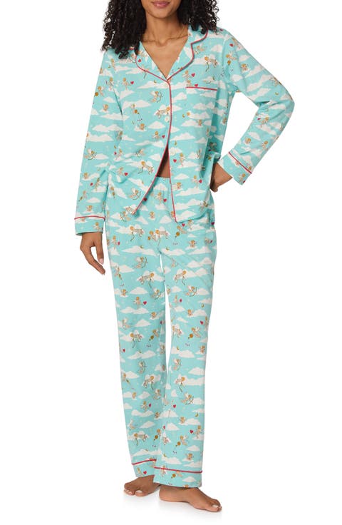 Print Stretch Organic Cotton Pajamas (Regular & Plus)